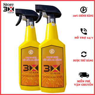 Nước rửa xe 3X CLEAN 1000ML, Tẩy Các Vết Dầu Nhớt, Ố Vàng, [COMBO 2 CHAI]