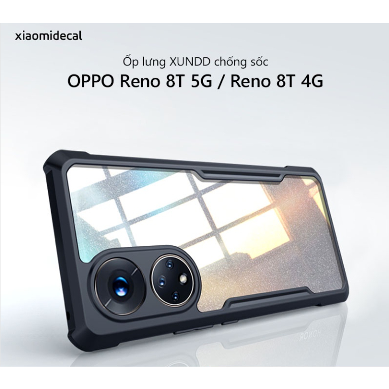 Ốp Lưng chính hãng Xundd cho oppo Reno 8T 4G/ Reno 8T 5G  - Màu đen Kiểu Dáng thể thao, chống sốc