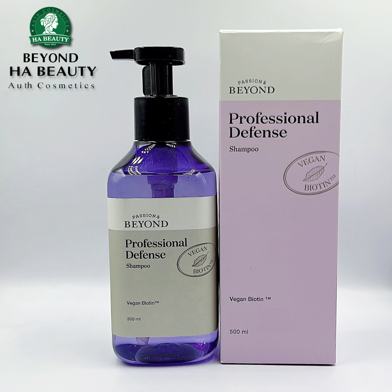 Dầu gội Sạch dâu Nuôi dưỡng Chăm sóc tóc và Da đầu BEYOND Professional Defense Shampoo 500ml Vegan Biotin Hàn Quốc