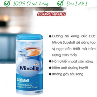 Đường ăn kiêng mivolis 1200 viên xuất xứ đức