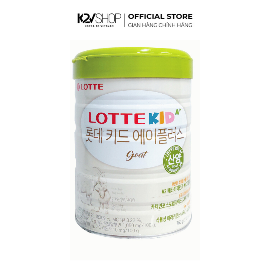 Sữa Dê Lotte Kid A+ Hàn Quốc Hỗ Trợ Tăng Chiều Cao Trẻ 760g