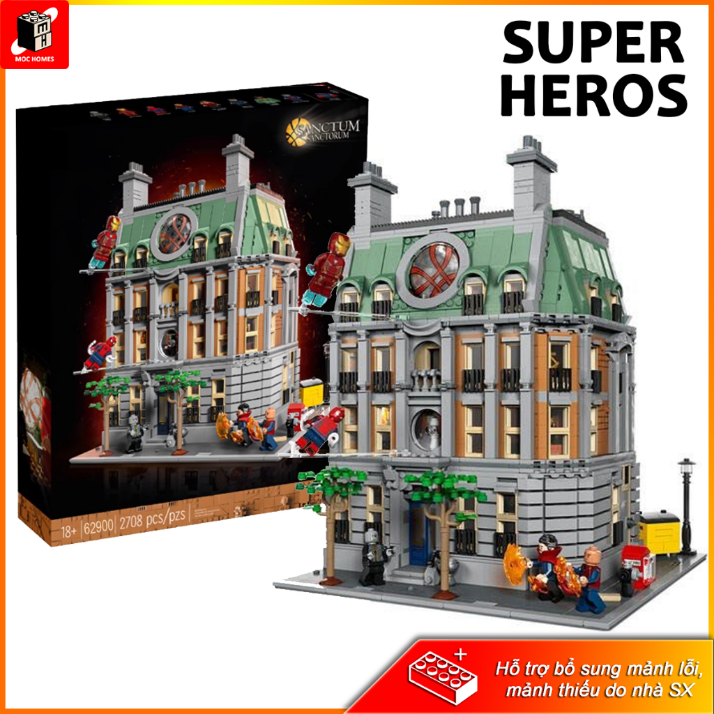 Đồ chơi lắp ráp căn cứ phép thuật của Doctor Strange 87030 62900 76218 | Hỗ trợ chi tiết thiếu bởi M