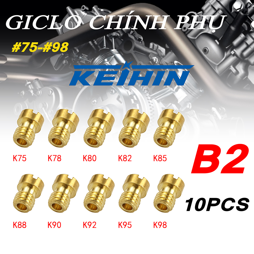 #75-#98 BỘ CHẾ HOÀ KHÍ : 10 GICLO.CHÍNH PHỤ BÔNG MAI/LS/NOVA