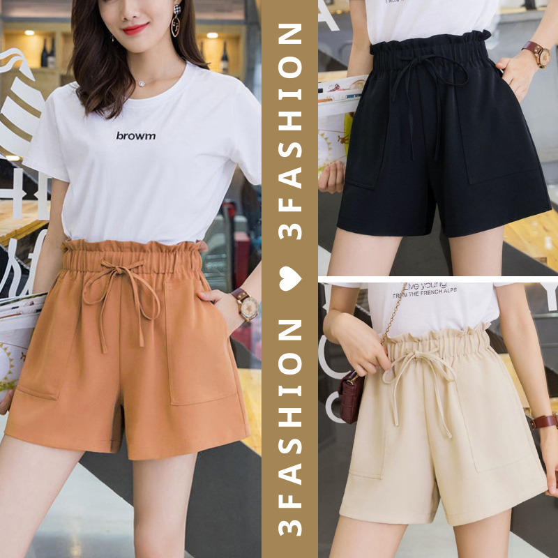 Quần Short Nữ Lưng Cao, Quần Short Nữ Ống Rộng chất vải mềm mát nhẹ Style Hàn Quốc - QN06