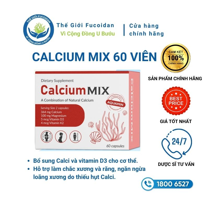 Calcium Mix - Hỗ trợ bổ sung Canxi và Vitamin D3