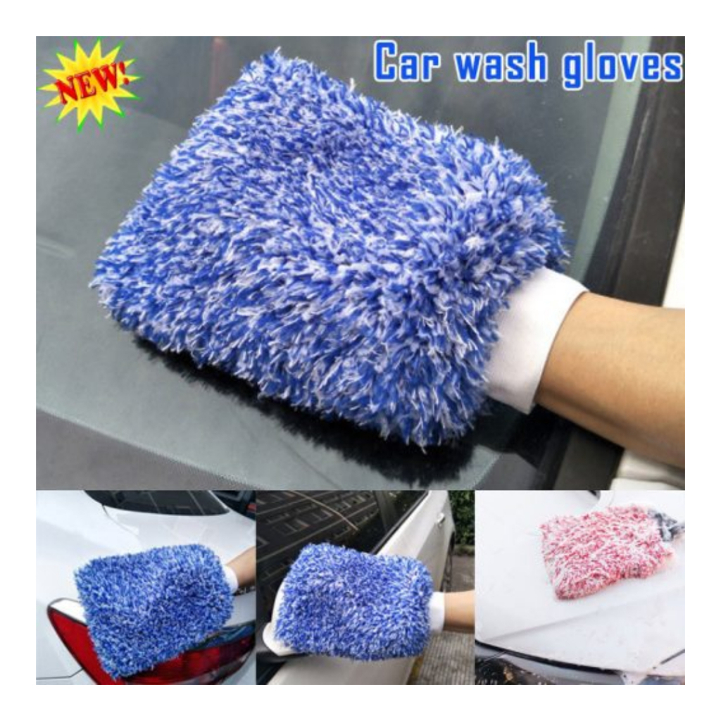 Găng rửa xe sợi nhung san hô cao cấp