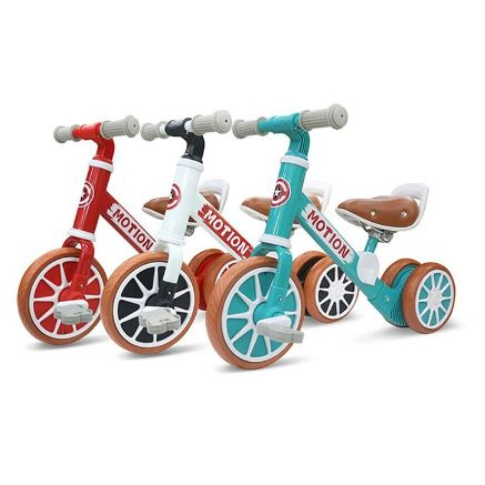 Xe MOTION Cho Bé 3 Bánh Chòi Chân Tự Cân Bằng Kết Hợp Xe Đạp Có Yên Da Cao Cấp khung thép, ghế da cho trẻ em