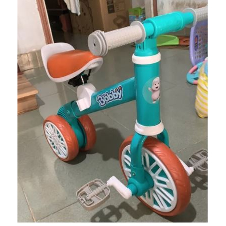 Xe MOTION Cho Bé 3 Bánh Chòi Chân Tự Cân Bằng Kết Hợp Xe Đạp Có Yên Da Cao Cấp khung thép, ghế da cho trẻ em