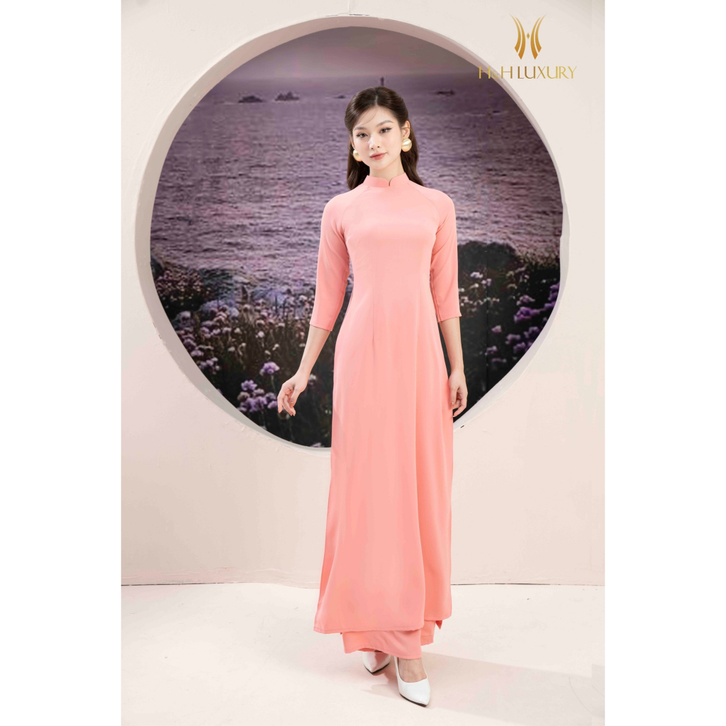 Áo dài lụa pastel lụa Mĩ