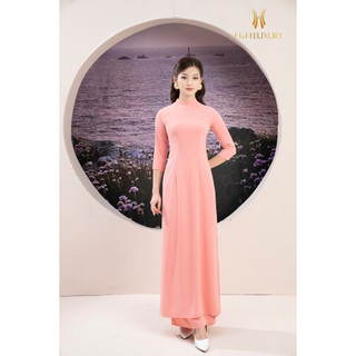 Áo dài lụa pastel lụa Mĩ