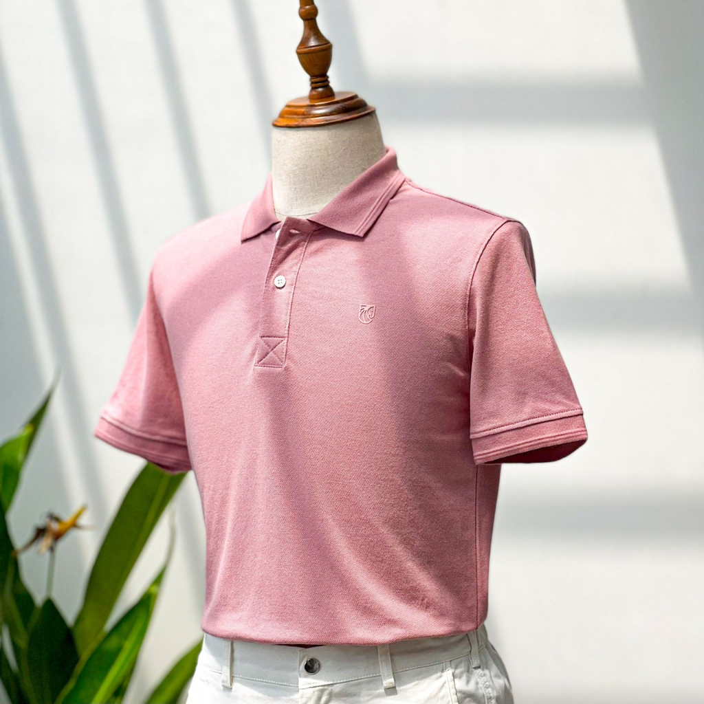 Áo Thun Nam Cao Cấp Polo Tím Nhạt Light Purple Basic BY COTTON