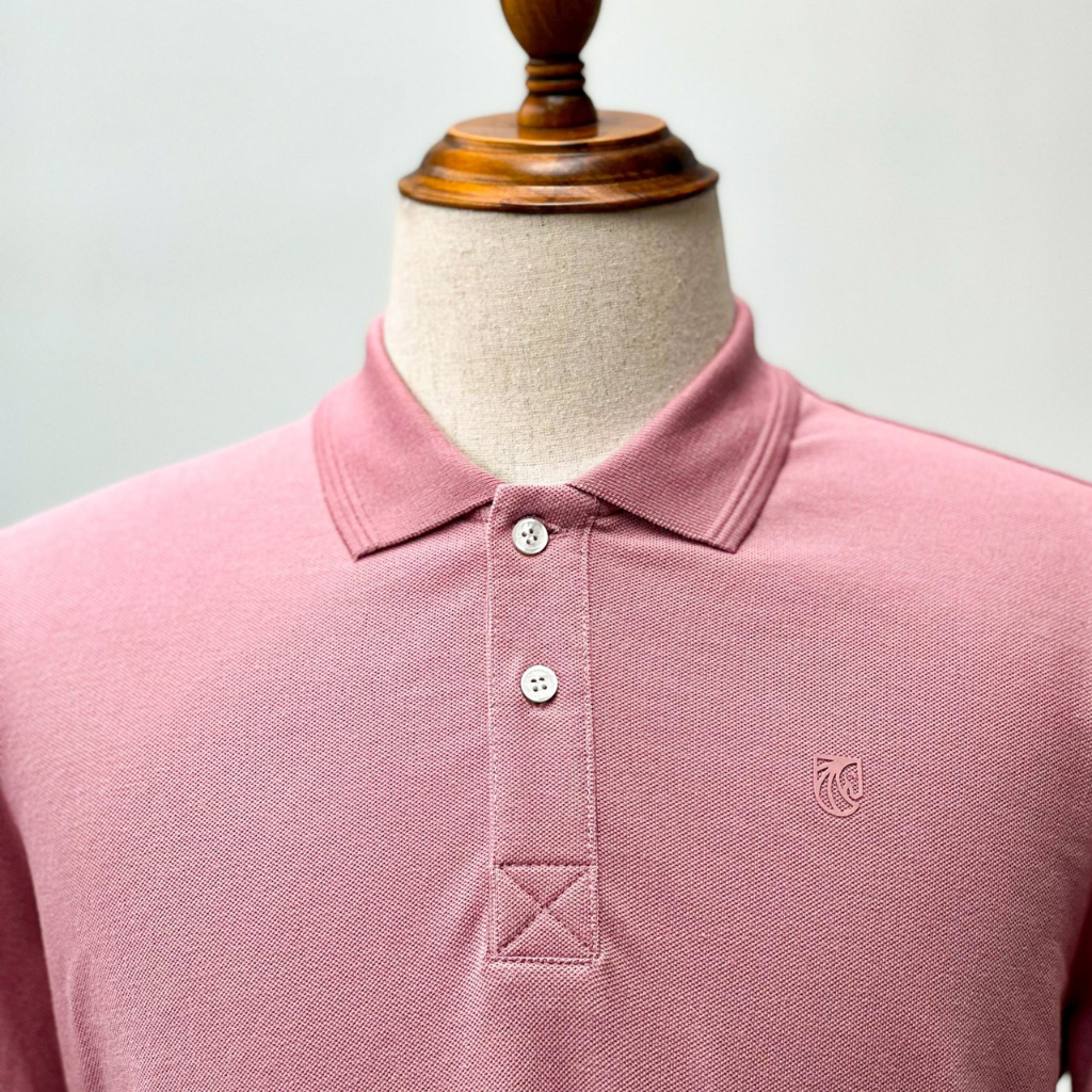 Áo Thun Nam Cao Cấp Polo Tím Nhạt Light Purple Basic BY COTTON