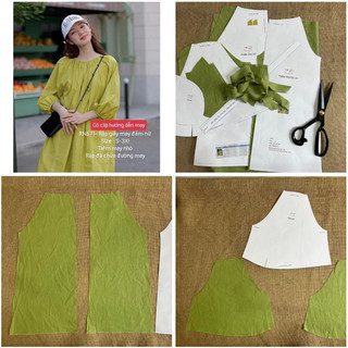 RN571_Rập giấy may đầm raglan nữ