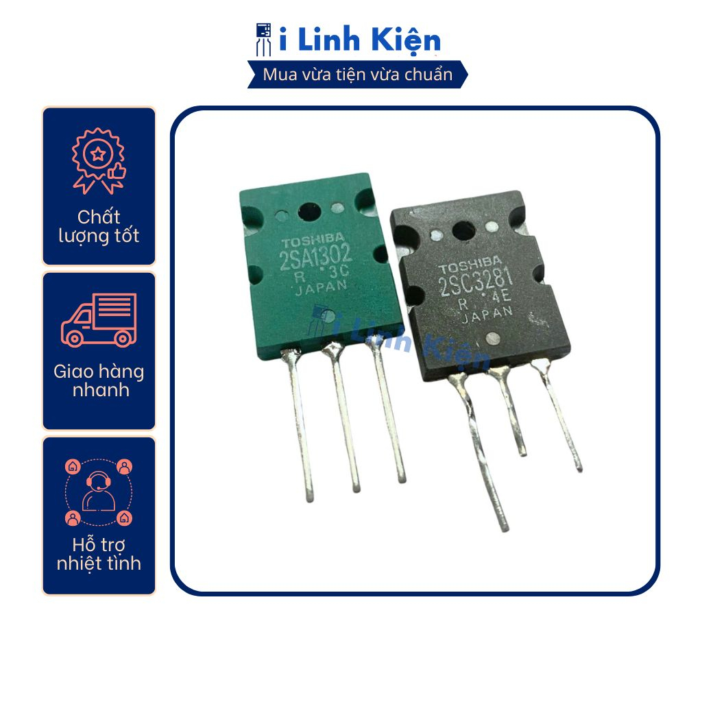 Cặp sò 2SA1302 2SC3281 Transistor 15A 200V tháo máy chất lượng tốt.