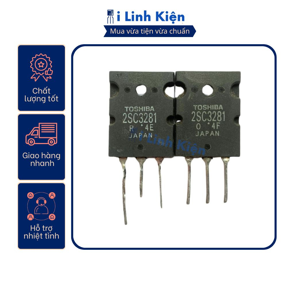 Cặp sò 2SA1302 2SC3281 Transistor 15A 200V tháo máy chất lượng tốt.
