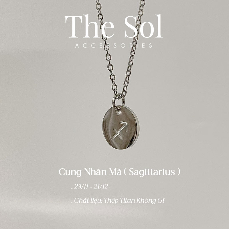 Dây Chuyền/ Vòng Cổ Thép Titan 12 Cung Hoàng Đạo thesol.accessories