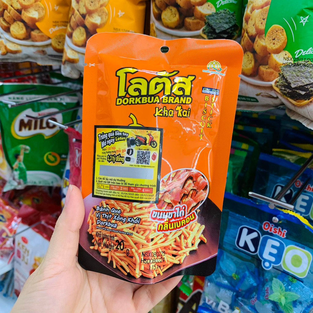 Bánh que cam Stick Biscuit Thái Lan gói 20g