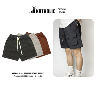 Quần Short Nam Nữ KATHOLIC Local Brand Unisex Túi Hộp Special Boxes Vải Kaki KAT010