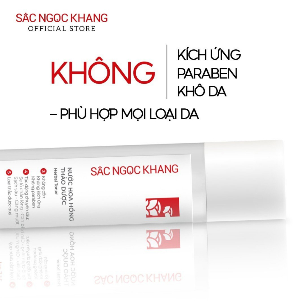 Nước Hoa Hồng Sắc Ngọc Khang 145ml chiết suất từ 5 loại thảo dược thiên nhiên giúp làm cân bằng da, se khít lỗ chân lông