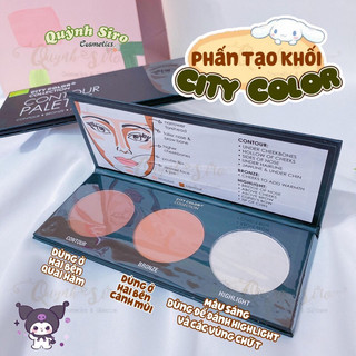 PHẤN TẠO KHỐI 3 Ô CITY COLOR CONTOUR EFFECTS PALETTE