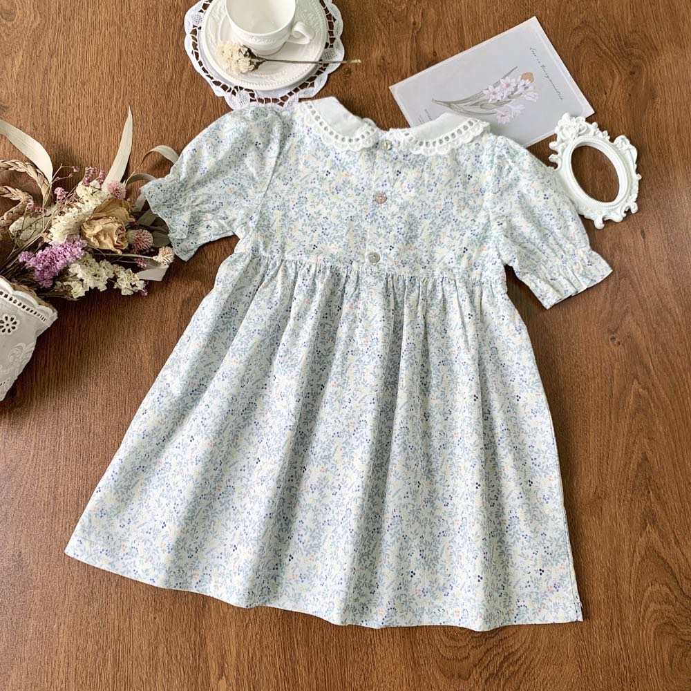 ĐẦM SMOCK BÉ GÁI HOA NHÍ VINTAGE SIÊU XINH VẢI COTTON MỀM