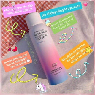 Xịt chống nắng trắng da Maycreate Moisturizing Spray