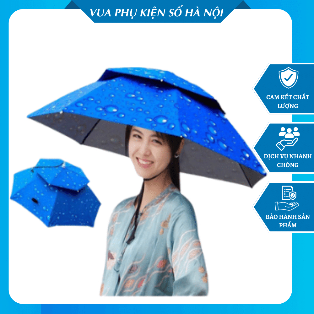 Mũ Ô Đội Đầu 2 Tầng Che Nắng Mưa, Câu Cá, Dã Ngoại - Đồ Câu Trường | BigBuy360 - bigbuy360.vn