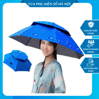 Mũ Ô Đội Đầu 2 Tầng Che Nắng Mưa, Câu Cá, Dã Ngoại - Đồ Câu Trường