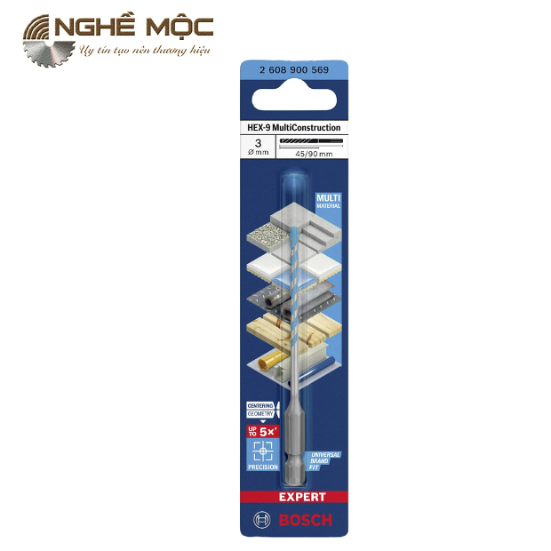 Mũi khoan đa năng Hex-9 Bosch 3x45x90mm 2608900569