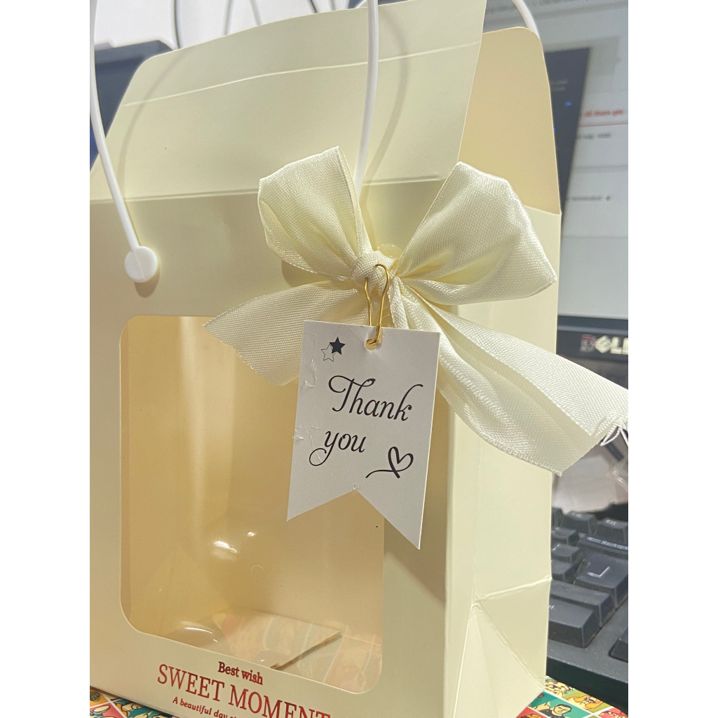 Set 50 Tag Thank You Đính Kèm - Tag Cảm Ơn Khoan Lỗ Sẵn