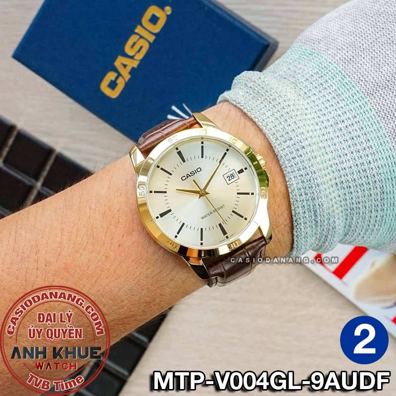 Đồng hồ nam dây da Casio chính hãng Anh Khuê MTP-V004 Series