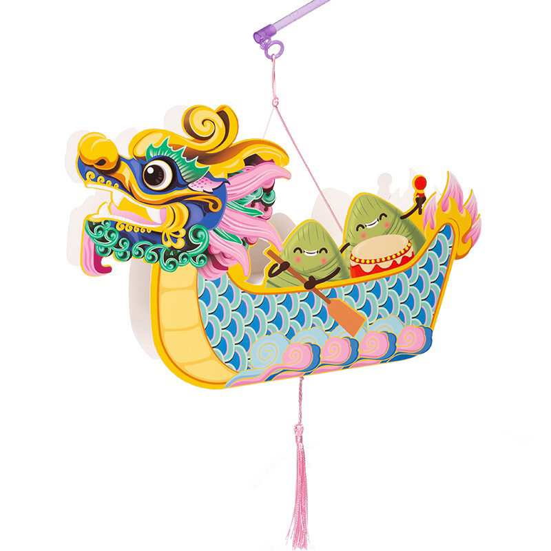 Đèn lồng hình thuyền rồng DIY cho bé tự lắp ráp