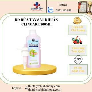 Dung dịch rửa tay sát khuẩn Clincare 500ml có vòi xịt ( diệt 99% vi khuẩn )
