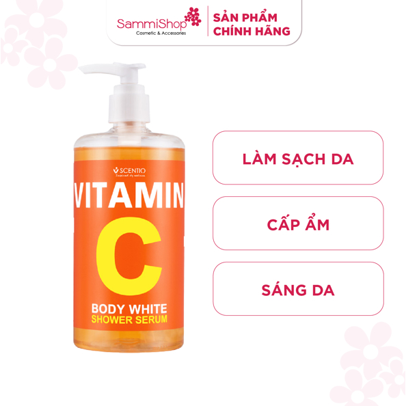 Scentio Sữa tắm dưỡng trắng và phục hồi da Vitamin C 450ml