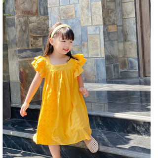 VÁY THÊU CÁNH TIÊN VÀNG SOFIA CAO CẤP