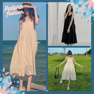 Váy suông đầm suông dáng dài maxi hai dây chất đũi mát siu dễ thương trẻ trung Anie-V100