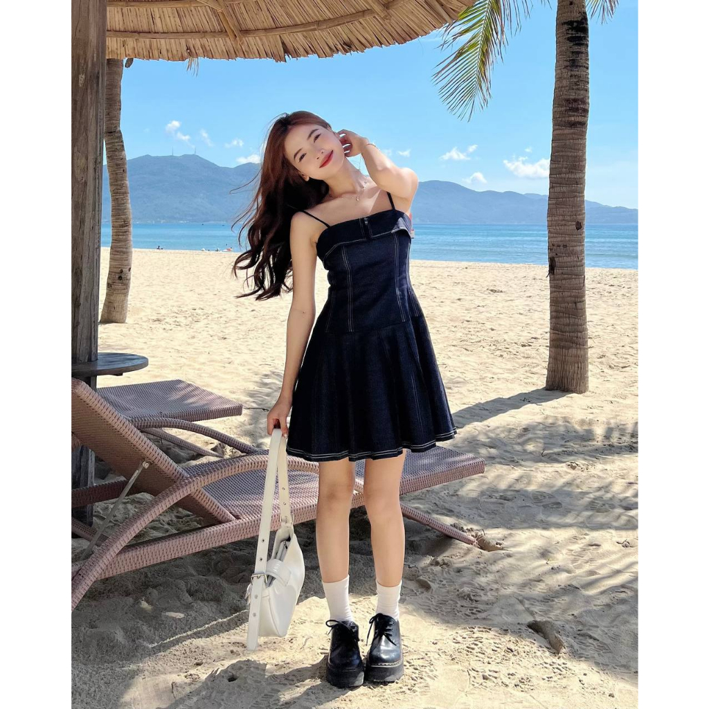 Đầm jeans hai dây THE CIU - Semia Dress