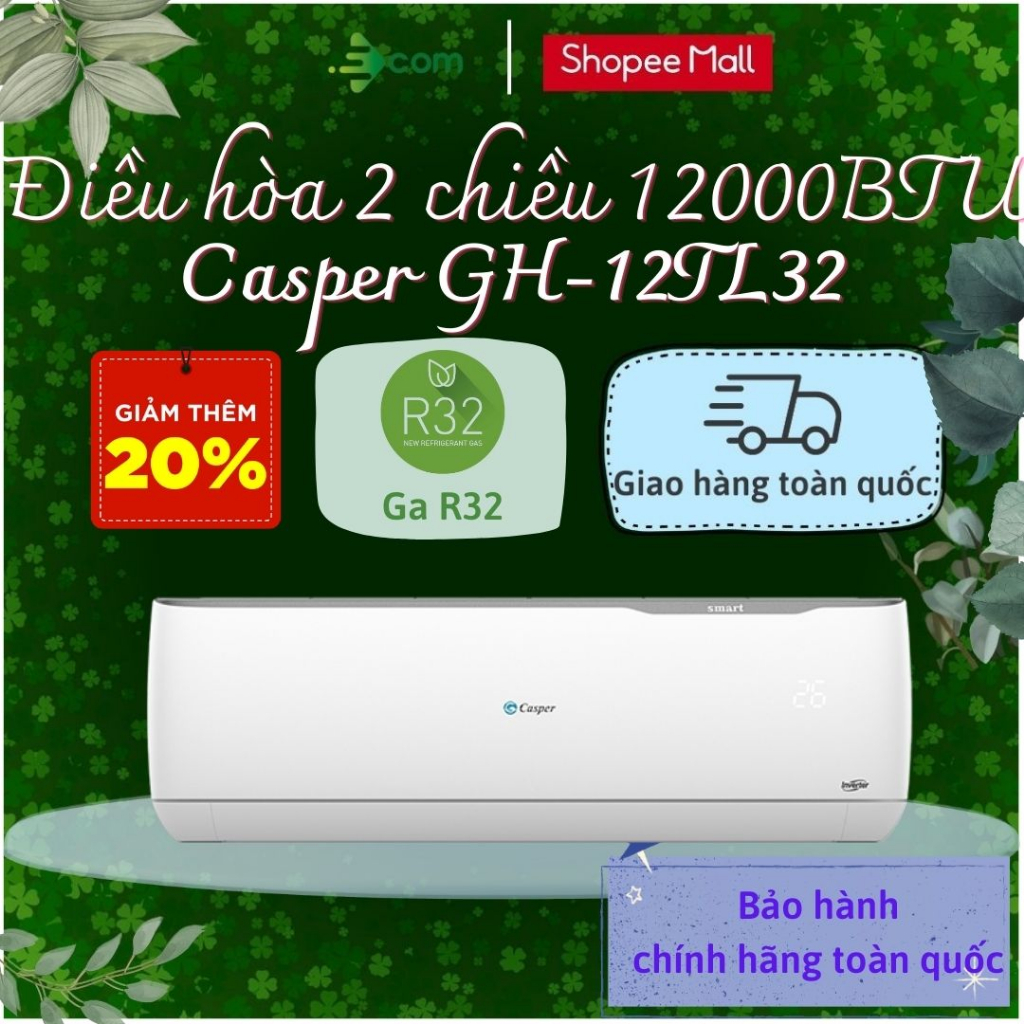 Điều hòa 2 chiều Inverter 12000BTU Casper GH-12TL32