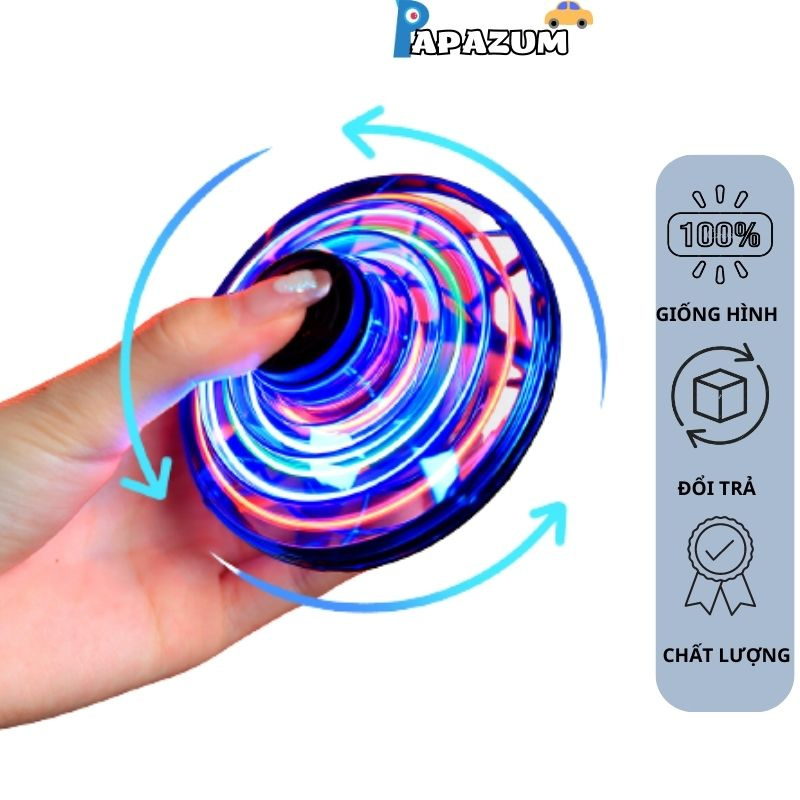 Đồ chơi đĩa bay U.F.O phát sáng kèm quạt mát dành cho bé PAPAZUM