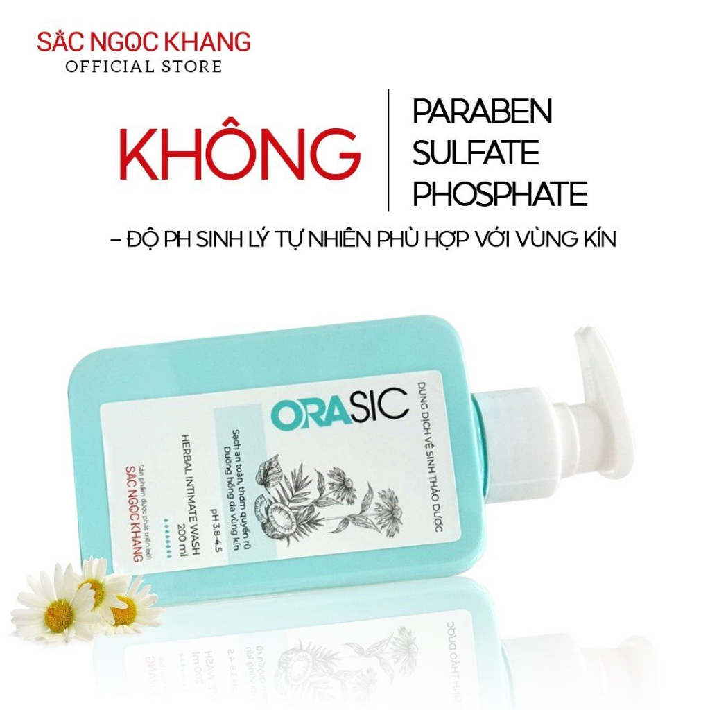 Dung dịch vệ sinh phụ nữ ORASIC Sắc Ngọc Khang_Tinh chất lá trầu không 200ml