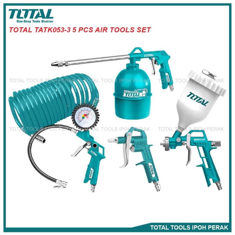 Bộ 5 công cụ sử dụng khí nén (loại giá rẻ) TOTAL TATK053-3