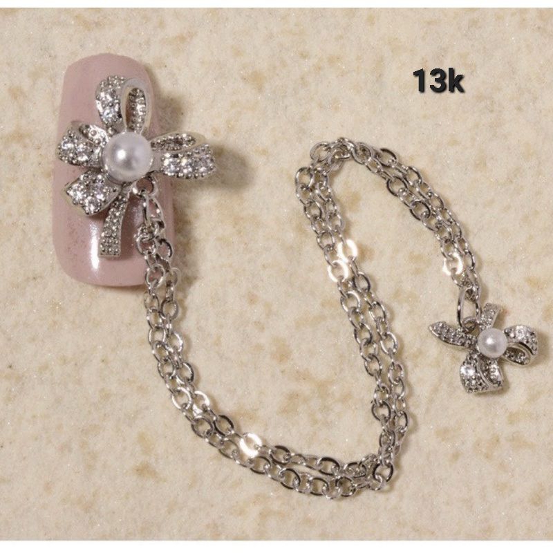 *CHARM BẠC* charm nail trang trang trí móng màu bạc
