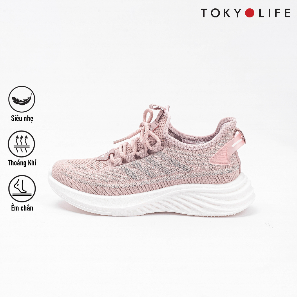 Giày thể thao nữ TOKYOLIFE siêu nhẹ êm chân năng động chất liệu vải dệt cao cấp thoáng khí C9SHO200M