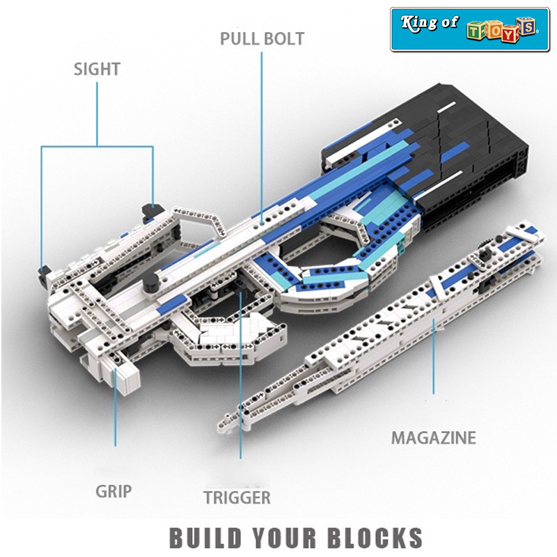 Đồ Chơi Lắp Ráp Mô Hình P90 Black Ice CSGO PUBG Với 1200+ Mảnh Ghép, Bản Thiết Kế Tiêu Chuẩn Của Kevin183