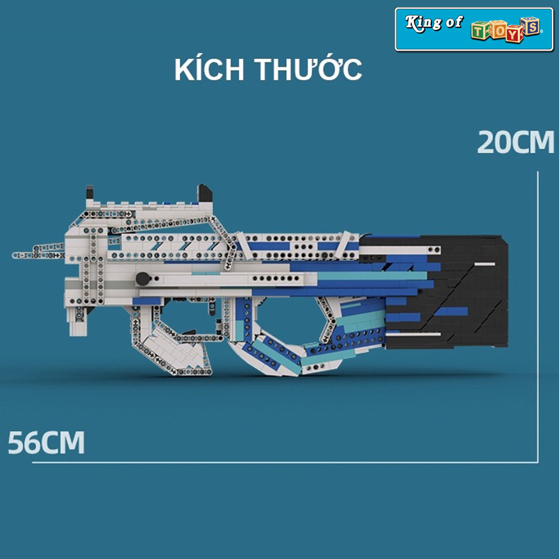 Đồ Chơi Lắp Ráp Mô Hình P90 Black Ice CSGO PUBG Với 1200+ Mảnh Ghép, Bản Thiết Kế Tiêu Chuẩn Của Kevin183