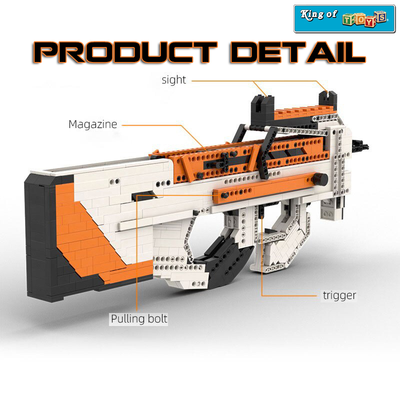 Đồ Chơi Lắp Ráp Mô Hình P90 Black Ice CSGO PUBG Với 1200+ Mảnh Ghép, Bản Thiết Kế Tiêu Chuẩn Của Kevin183