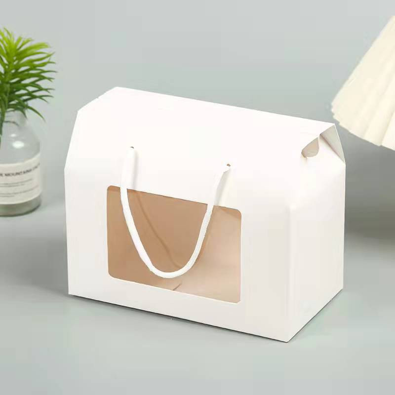 Túi đựng quà tặng giấy kraft 20x15x11cm 1 mặt trong suốt