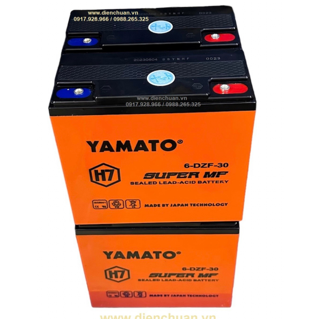 Bộ 4 bình ắc quy xe đạp điện 48V-30Ah YAMATO H7