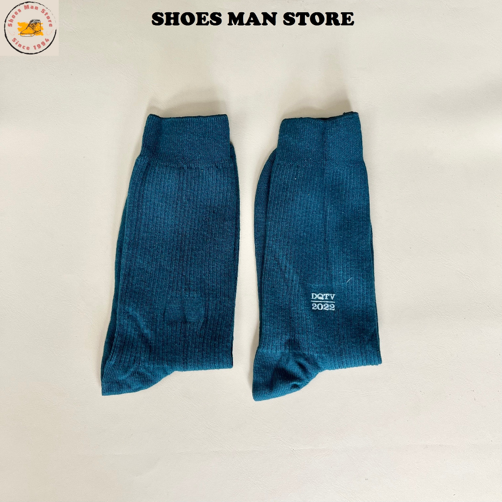 Tất Vớ Cotton Dài Màu xanh ghi