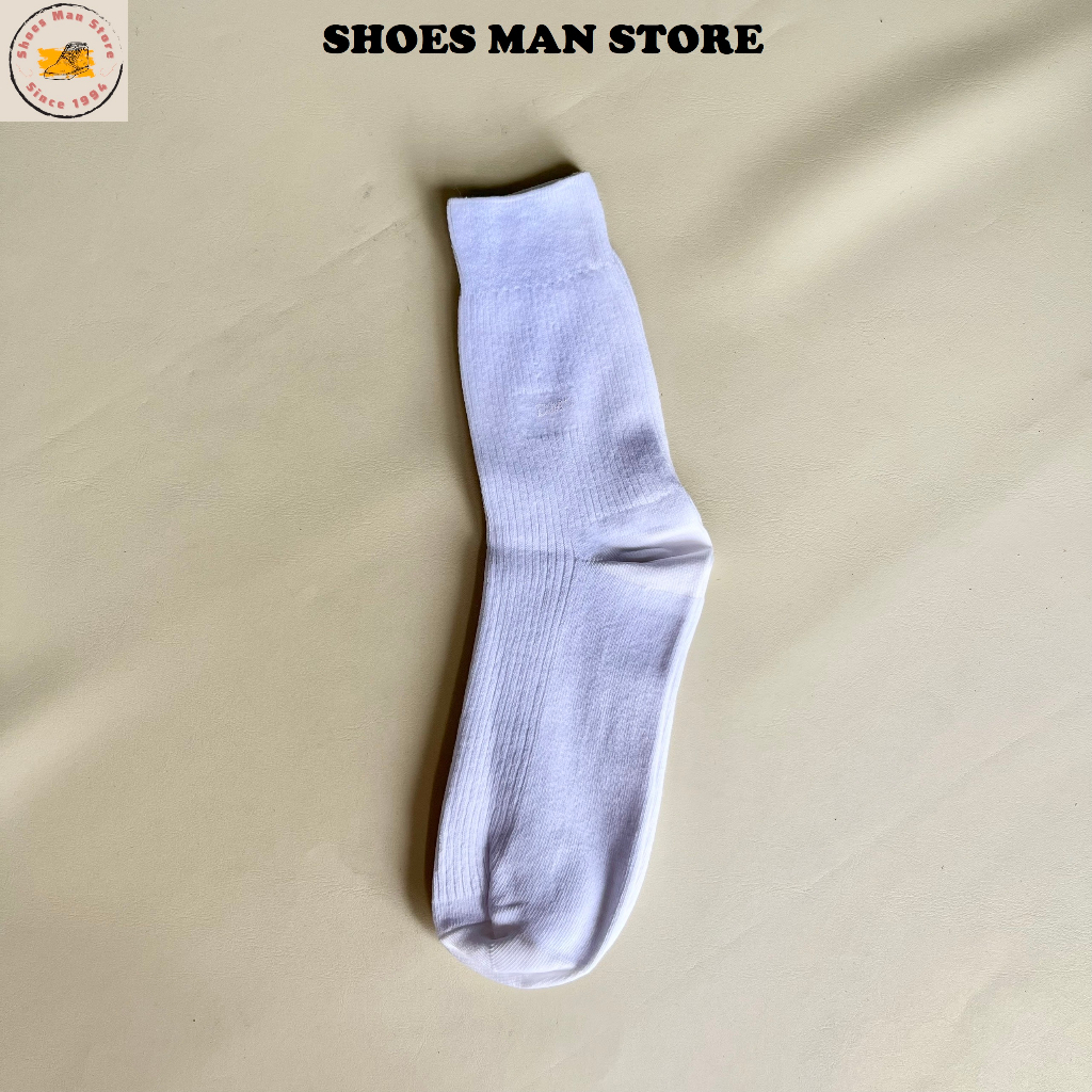 Tất Vớ Cotton Dài Màu Trắng